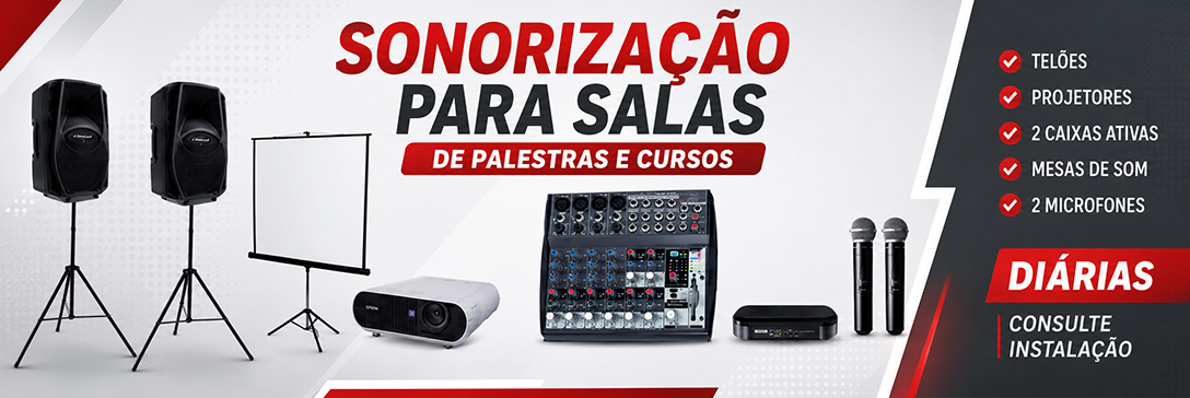 Banner Sonorização para salas